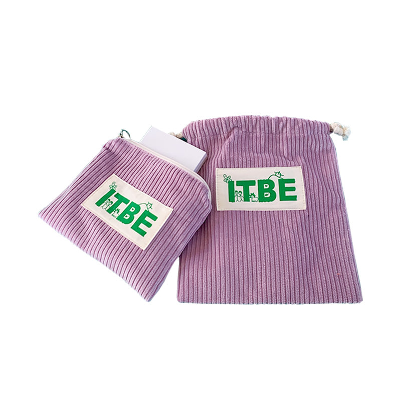 ITBE corduroy pouch_pink